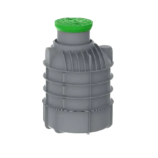 MW Regenwatertank verticaal, 2000L, Ø1300 x 2300