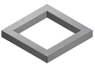Betonstelrand vierkant, 82x82x10cm, sparing 60cm